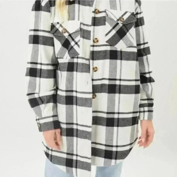 LOVE TREE BUTTON DOWN SHIRT JACKET COAT - Picture 12 of 13